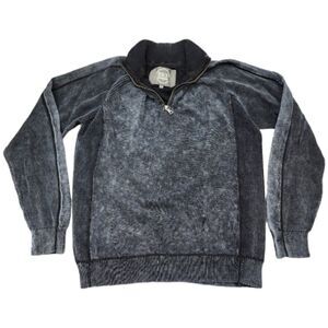 Buckle BKE Mens Sweater 1/4 Zip Pullover Size Medium Blue Standard Fit Cotton
